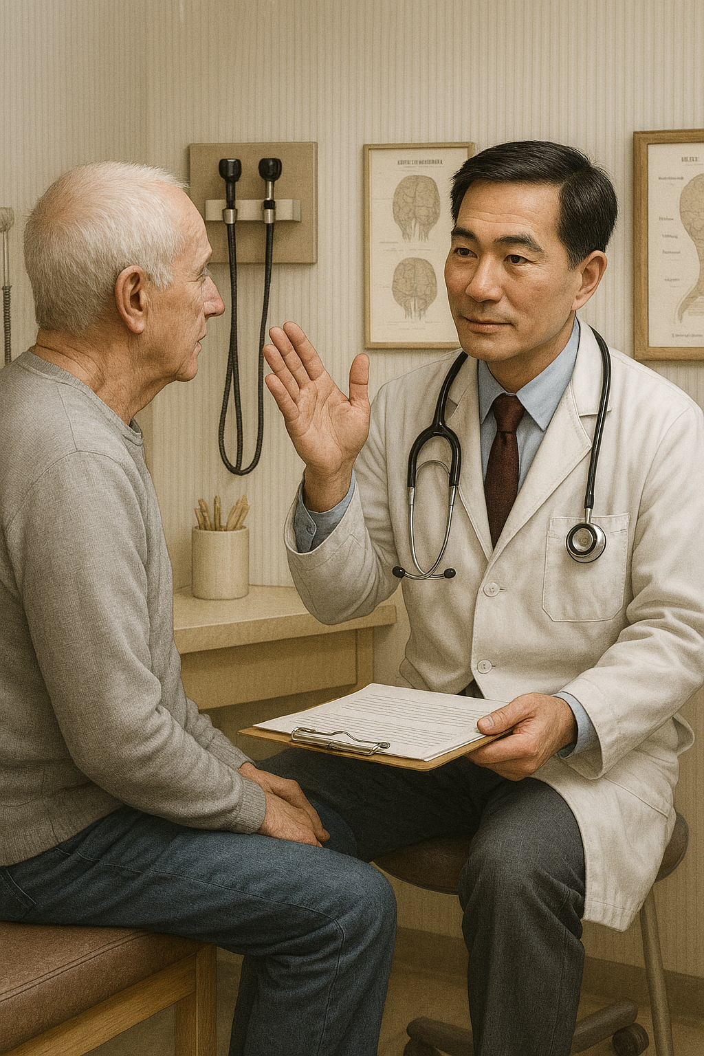 Doctors speaking with a patient